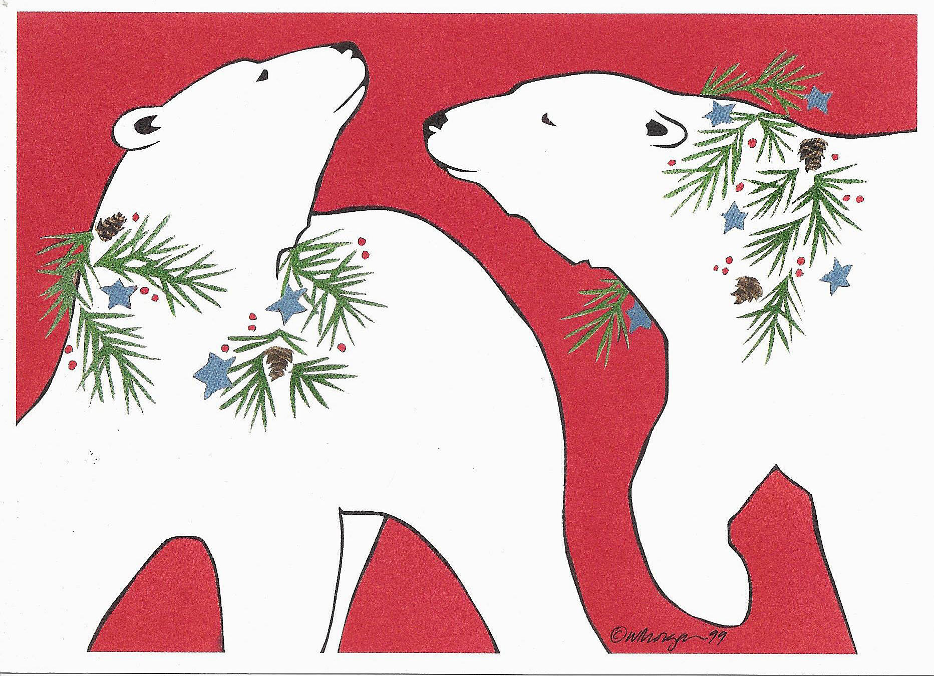 Polar Bears - Christmas Card