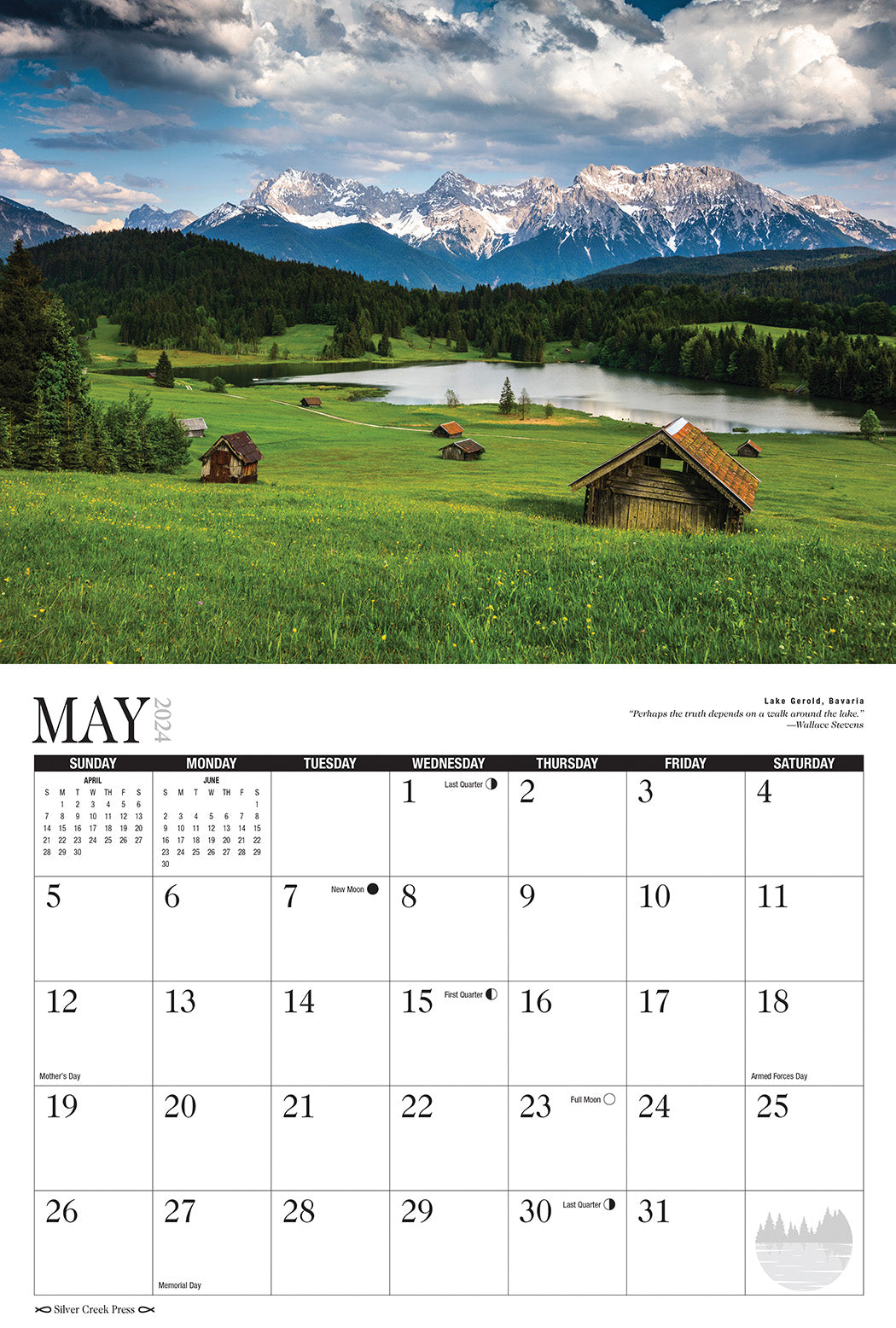 2024 Lakes Calendar Silver Creek Press