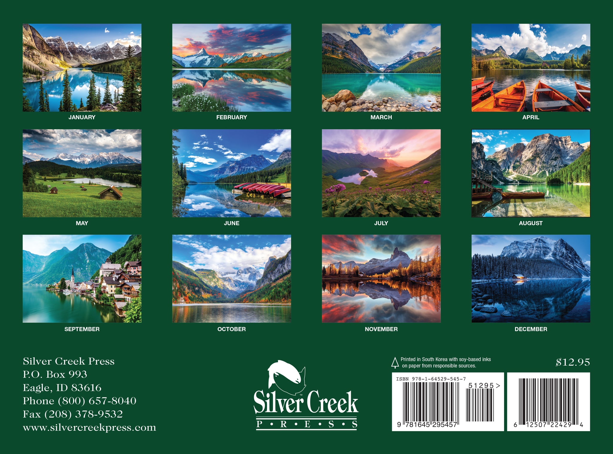 2024 Lakes Calendar Silver Creek Press