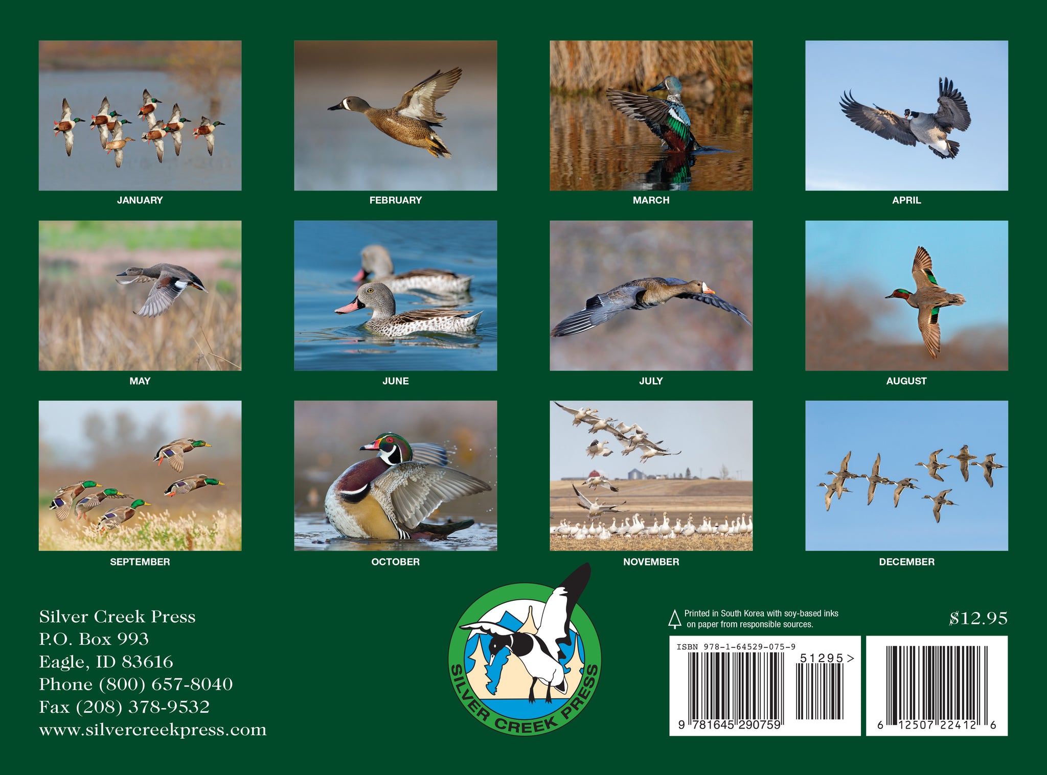 2025 Waterfowl Calendar Silver Creek Press