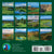 Golf course calendar with scenic views for each month, featuring a green border and Silver Creek Press branding.