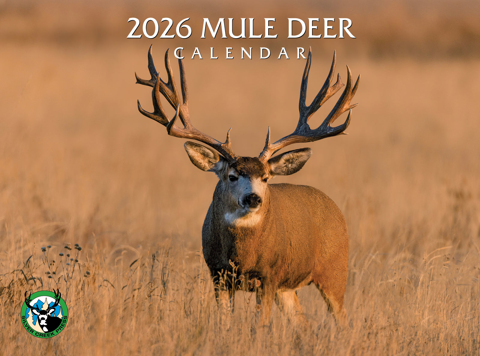 2026 Mule Deer calendar with a deer in a field
