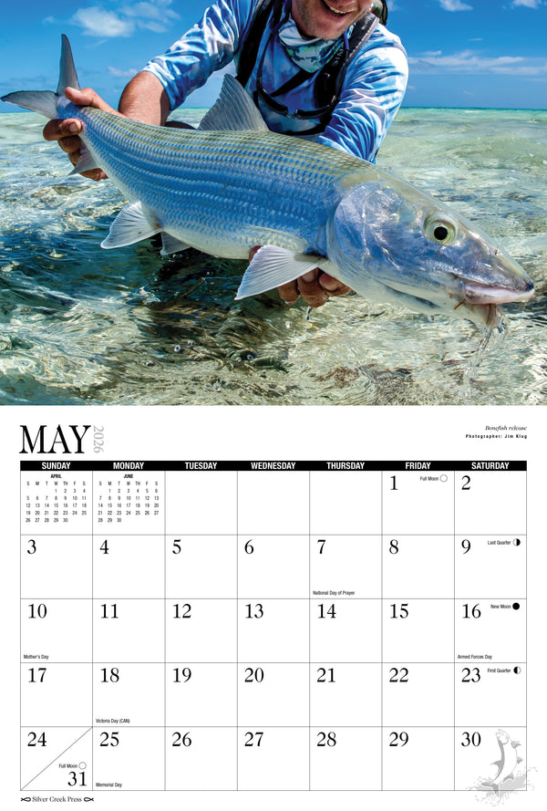 2026 Saltwater Fly Fishing Calendar - Silver Creek Press