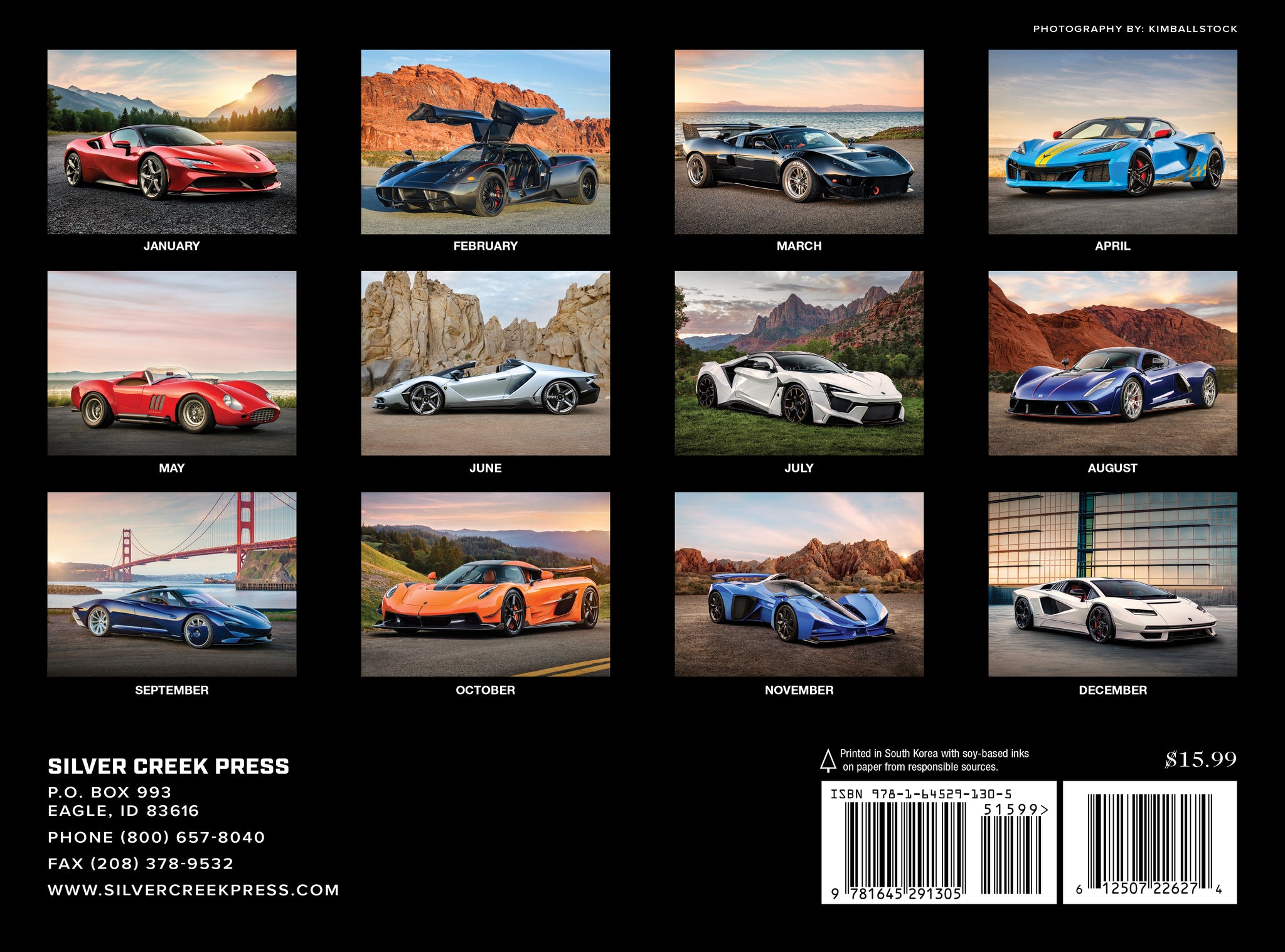 2026 Super Cars Calendar Silver Creek Press 2026 Super Cars Calendar Silver Creek Press
