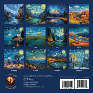 2027 Van Gogh National Parks Calendar 12x12