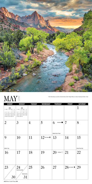 2027 America's National Parks & Forests Calendar 12x12
