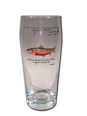 Angler's Pint Glasses- Choose From 4 Different Trout