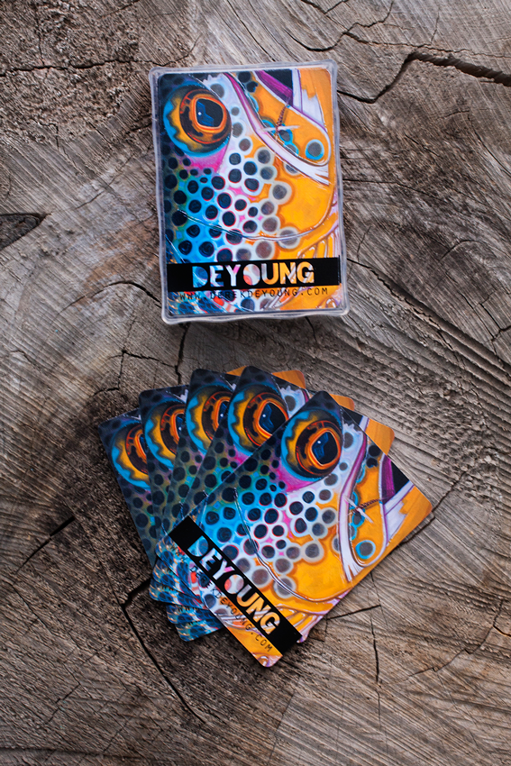 Brown Trout Face Playing Cards