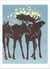 Night Moose -Christmas Card