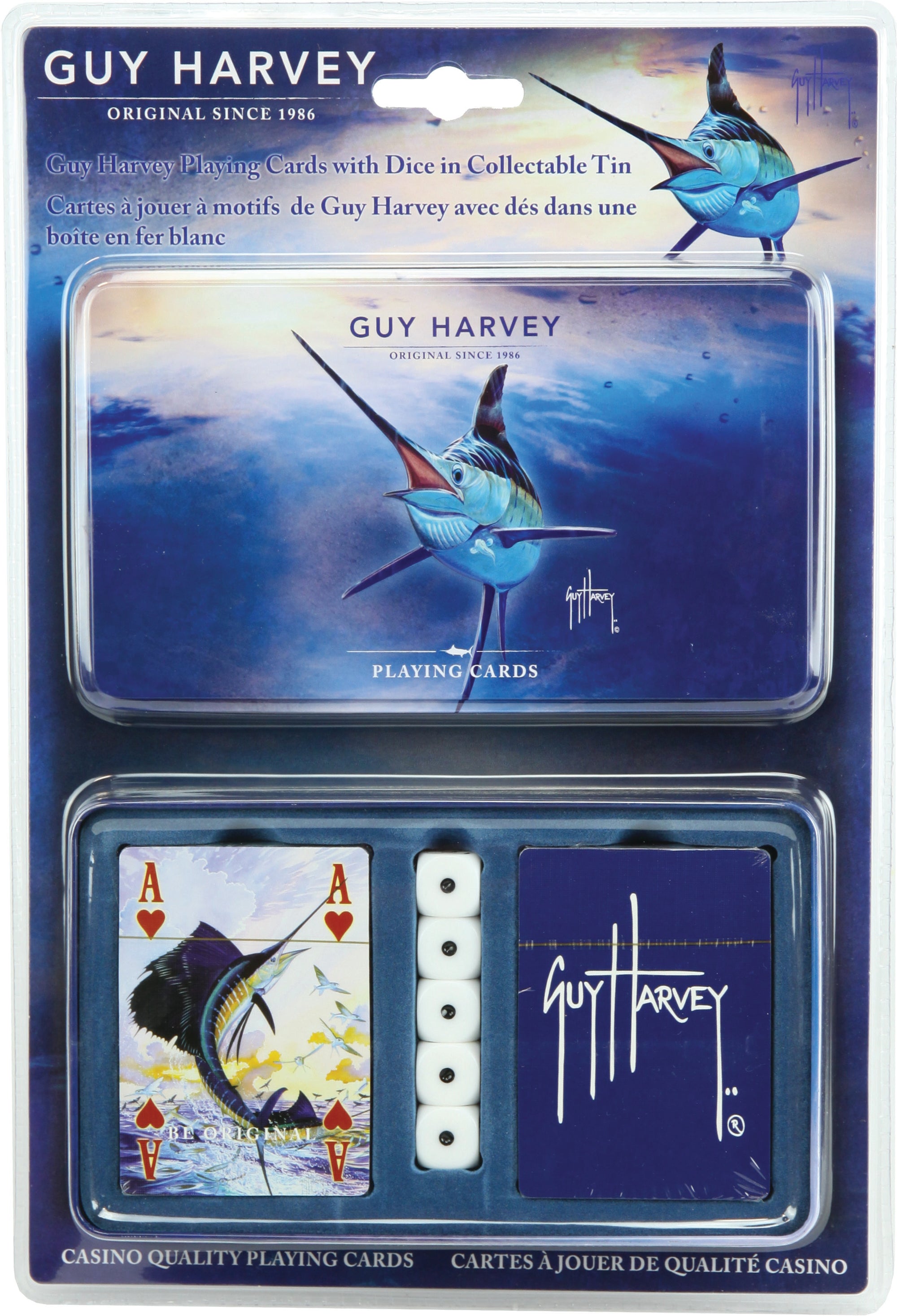 Guy Harvey Saltwater Designs Playing Cards & Dice in Collectable Tin