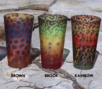 Trout Pattern Pilsner Glasses